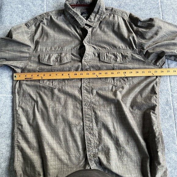 Redhead Shirt Mens Large Gray Button Up Long Sleeve Cotton Outdoor Casual Solid - Picture 6 of 9